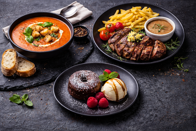 3 Gangen menu bij Besteldesk.nl