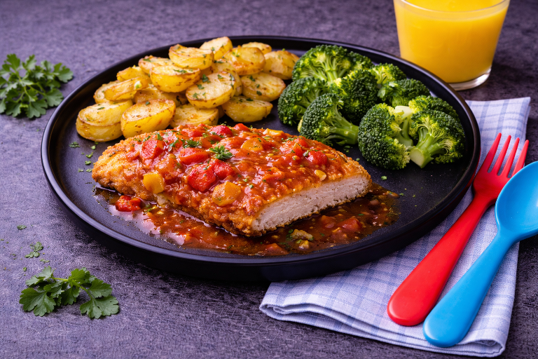 Kindermenu Kipschnitzel bij Besteldesk.nl