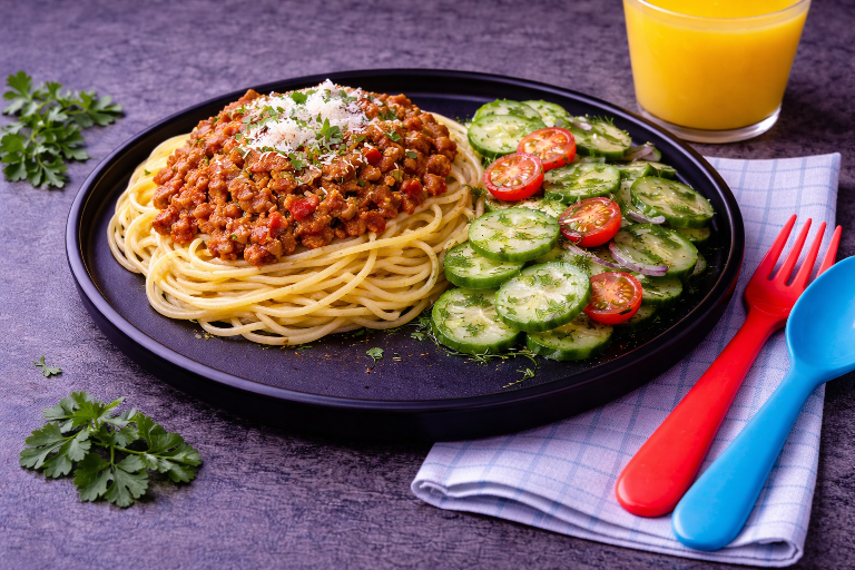 Kindermenu Spaghetti bolognese bij Besteldesk.nl