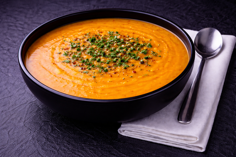 Zoete aardappel soep bij Besteldesk.nl