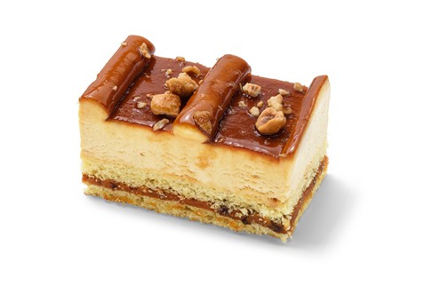 Hazelnoot,karamel & koffie gebak bij Besteldesk.nl