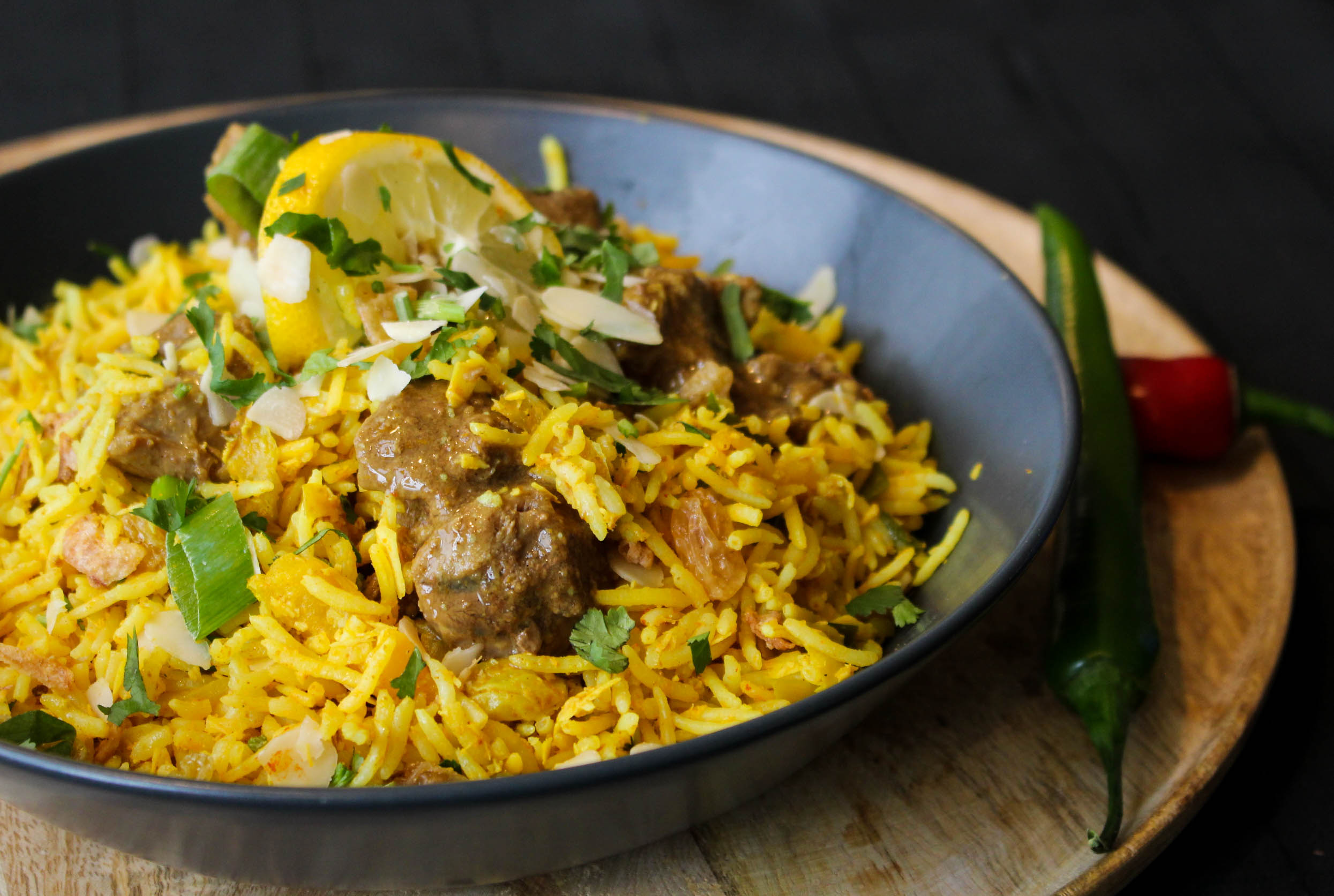 Lam biryani bij Besteldesk.nl