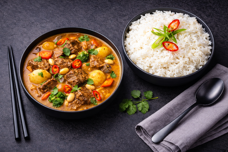 Massaman curry rund bij Besteldesk.nl